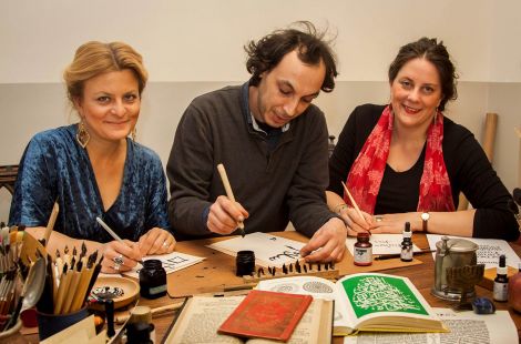 Lutherhaus Eisenach, Kalligraphie-Workshop in drei Sprachen